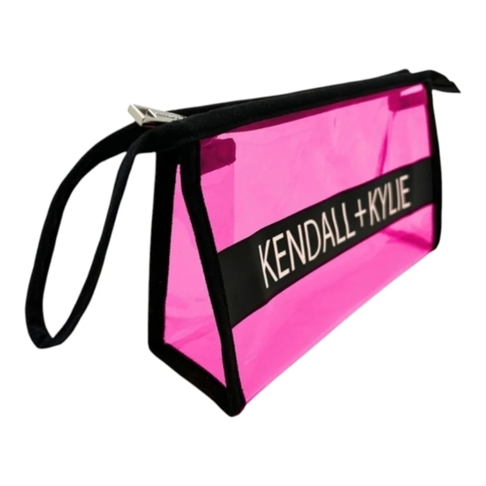 NWOT Kendall + Kylie Pink Transparent Cosmetic Makeup Bag‎